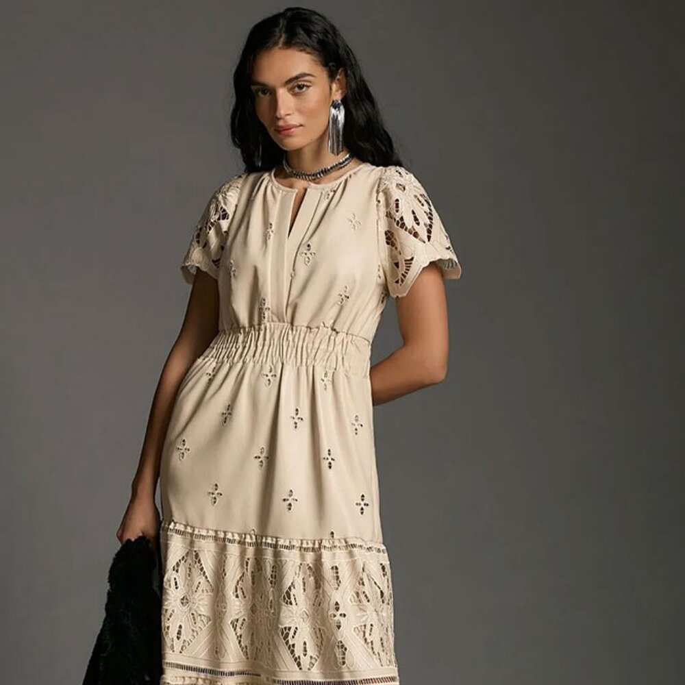 ISO: Anthropologie The Somerset Maxi Dress: Faux Leather – Medium